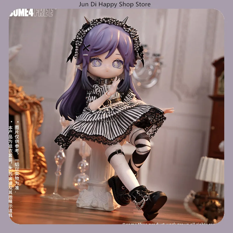 ชุดเดรสลายทางสำหรับตุ๊กตา BJD ขนาด 1/12 รุ่น Daily Series ของ COME4FREE ชุดสำหรับงานปาร์ตี้ สำหรับตุ๊กตา OB11