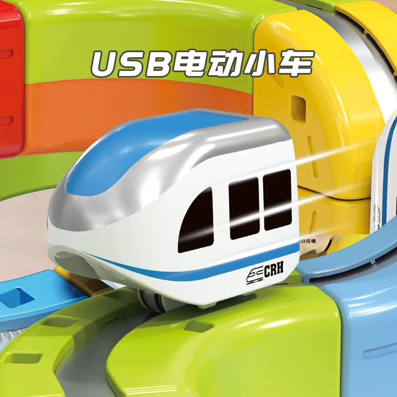 Cross Border Magnetic Rail Car Splicing Toys For Children To Assemble Trains Pass Levels Adventure Toy Children'S Surprise Gifts