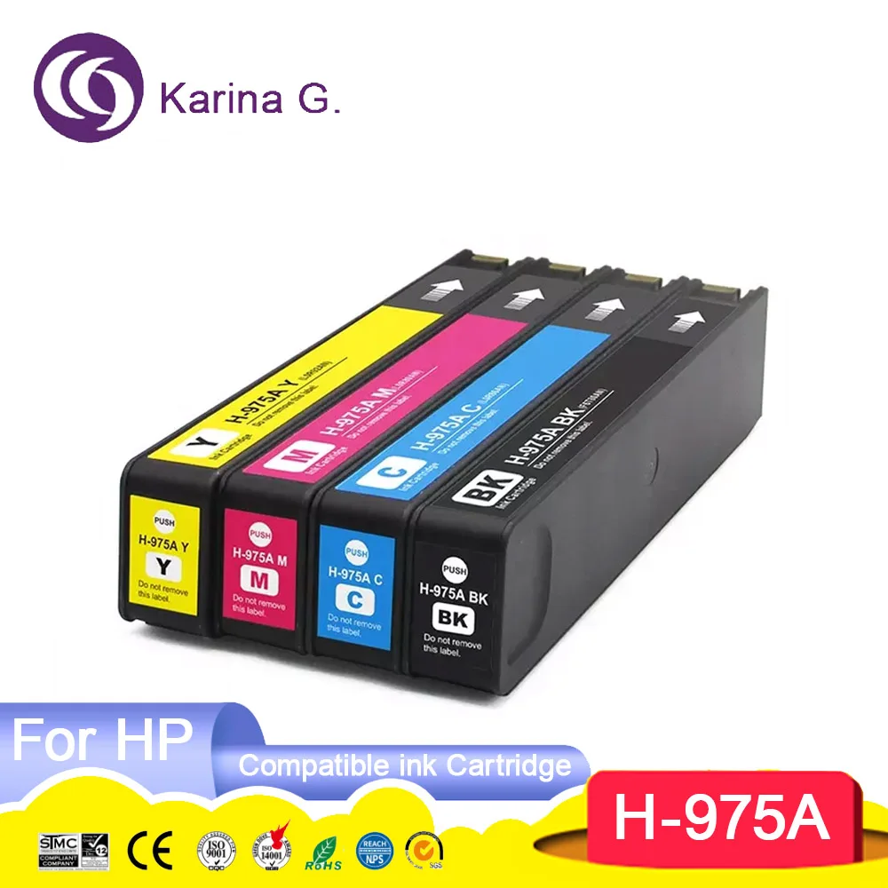 Replacement ink cartridge For HP975 HP975A Compatible For HP PageWide 352dw/377dw/dn/452dw/452dn/477dn/477dw/552dw/577dw etc.