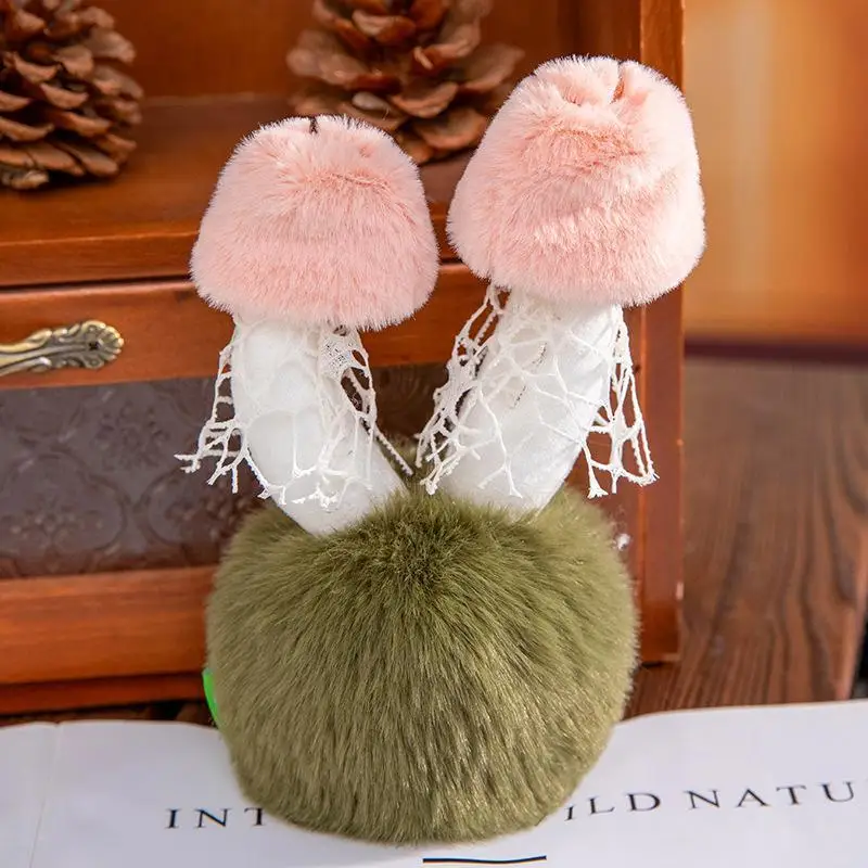 15cm Colorful Mushroom Plush Doll Cute Stuffed Toy for Photo Prop Kids Birthday Gift Home Party Desktop Ornament