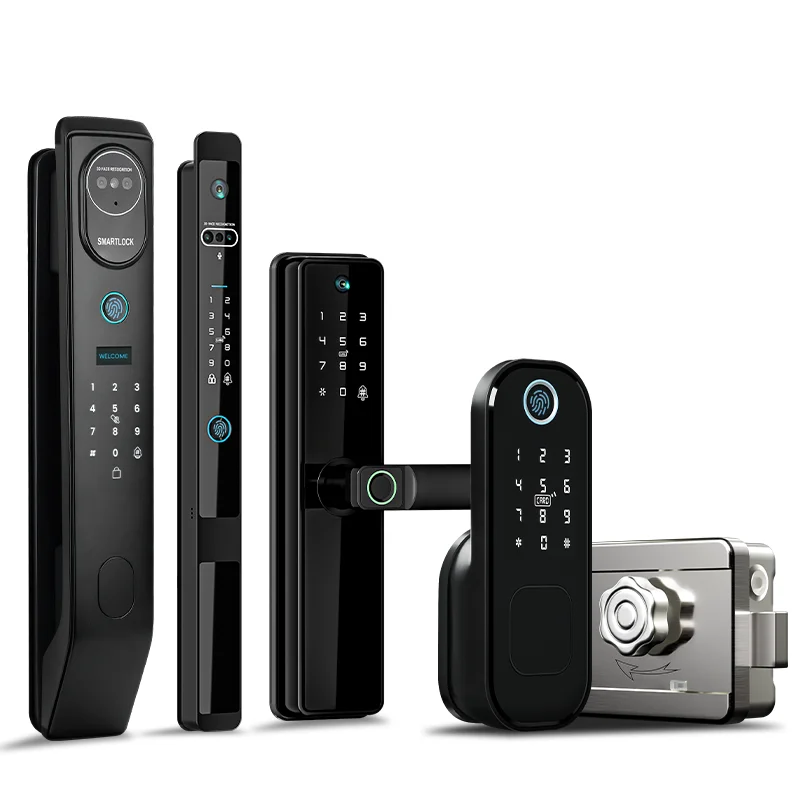 

Arabic Electronic Home Security Door Palm Vein Fingerprint Hotel Intelligent Wooden External Smart Door Lock with Camera