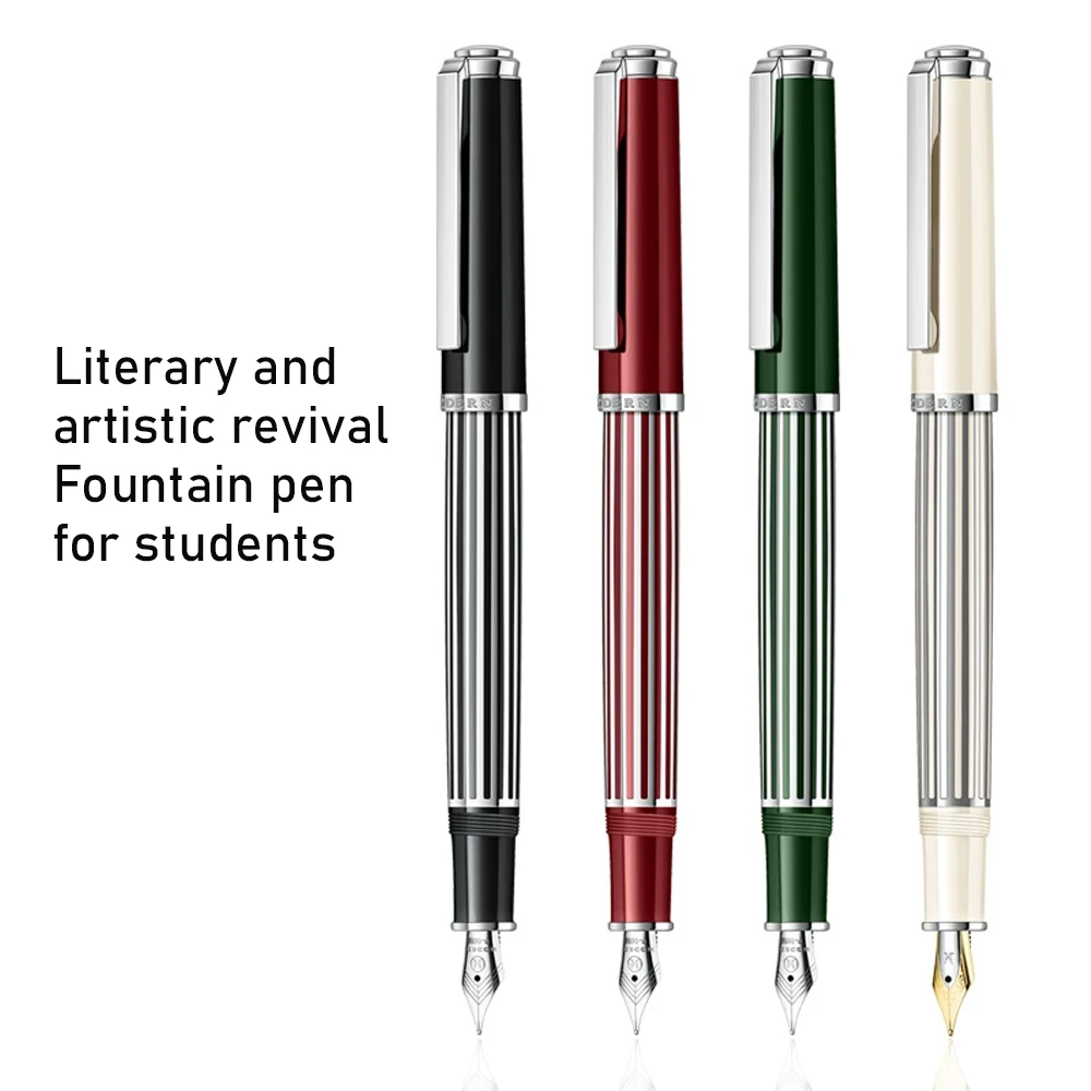 New for MODERN Streamline Strip M6100 Fountain Pen for Students Practice Calligraphy Signature Pen Artistic Retro delicate Style