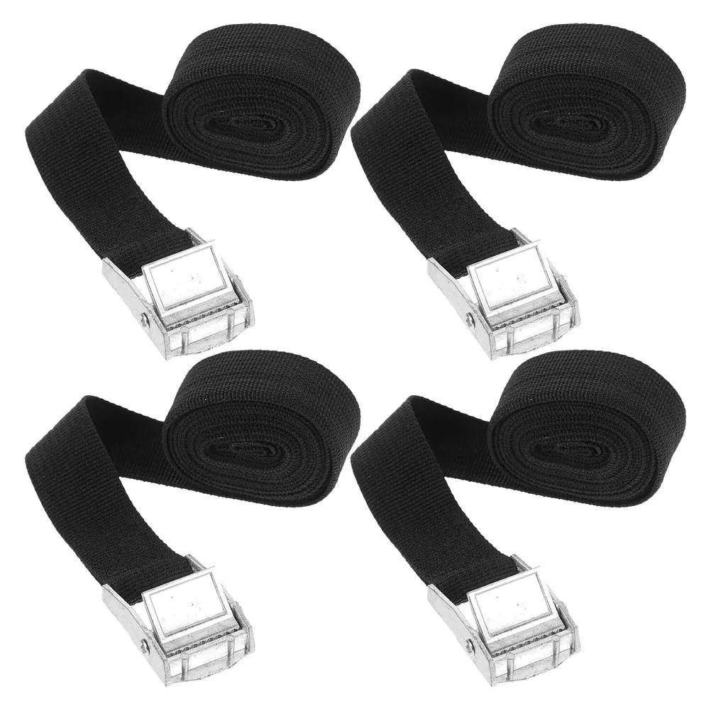 

4pcs Zinc Alloy Straps Durable Heavy Duty Lashing Ratchet Cam Buckle Tie Down Mini Retractable Polyester Truck Hooks Moving
