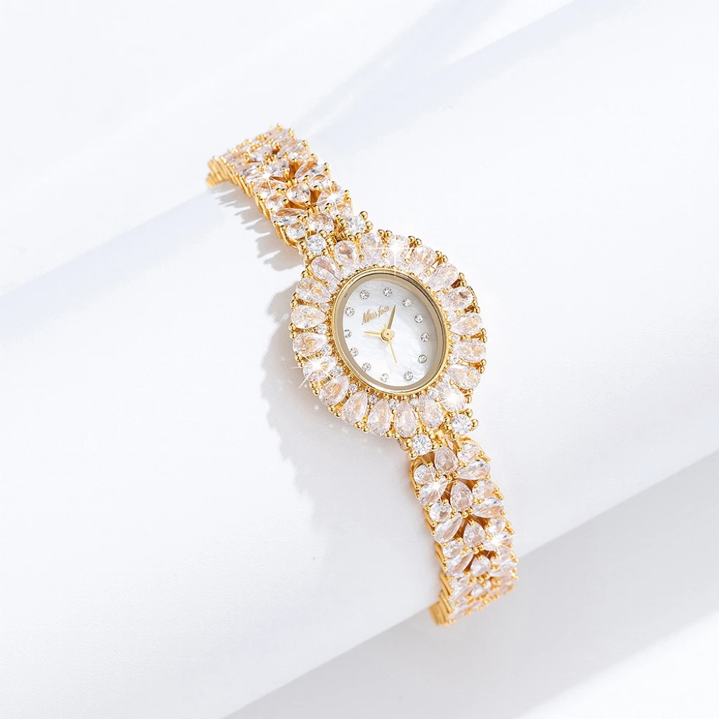 

EYER Fashion Jewelry Shining Crystal Bracelet Watch Women's Elegant Casual Princess Style Watch Luxury Design Jewelry For Women