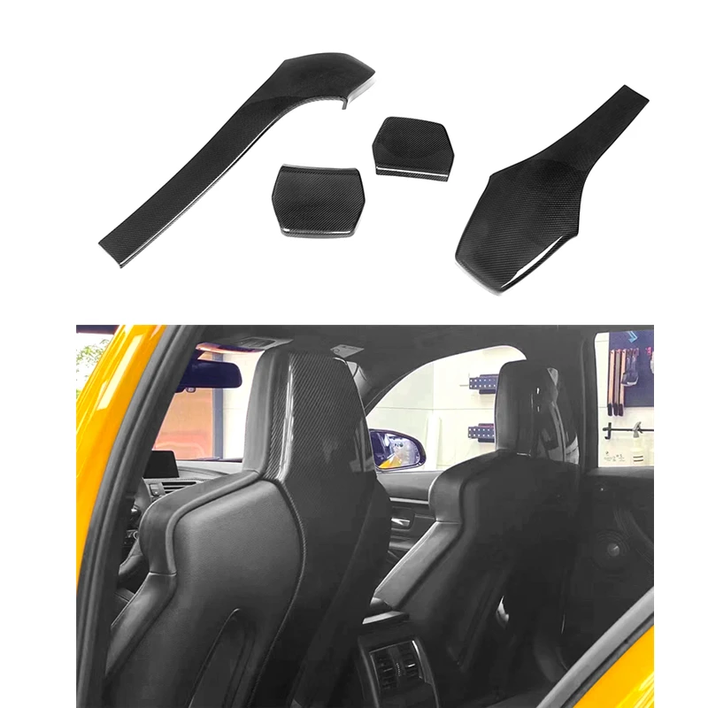 Dry Carbon Fiber Seat Back 4pcs For Bmw M3 M4 F80 F82 OEM  Style 2014 2015 2016 2017 2018 M3 M4 F80 F82 Rear Seat Back