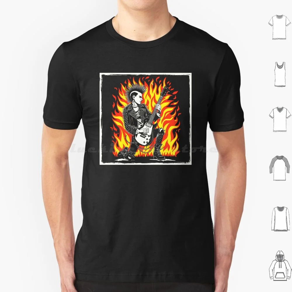Camiseta Punk Rock talla grande 100% algodón Punk música Hardcore Street Punk Post Mohawk Metal Skinhead Inglaterra británica Britpop