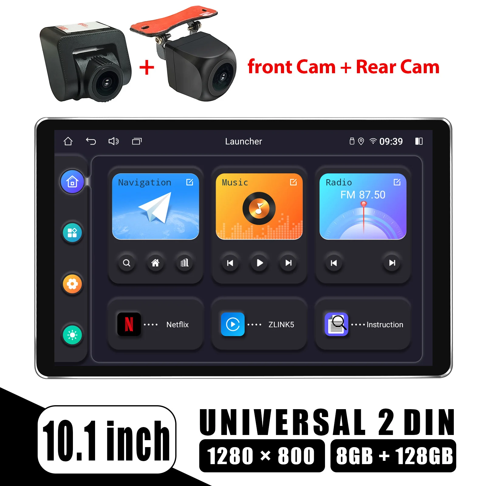 

JOYING 10.1 inch 1280*800 4G 64G /8G 128G Car Radio Stereo Universal Head Unit Multimedia Player With Carplay Android Auto