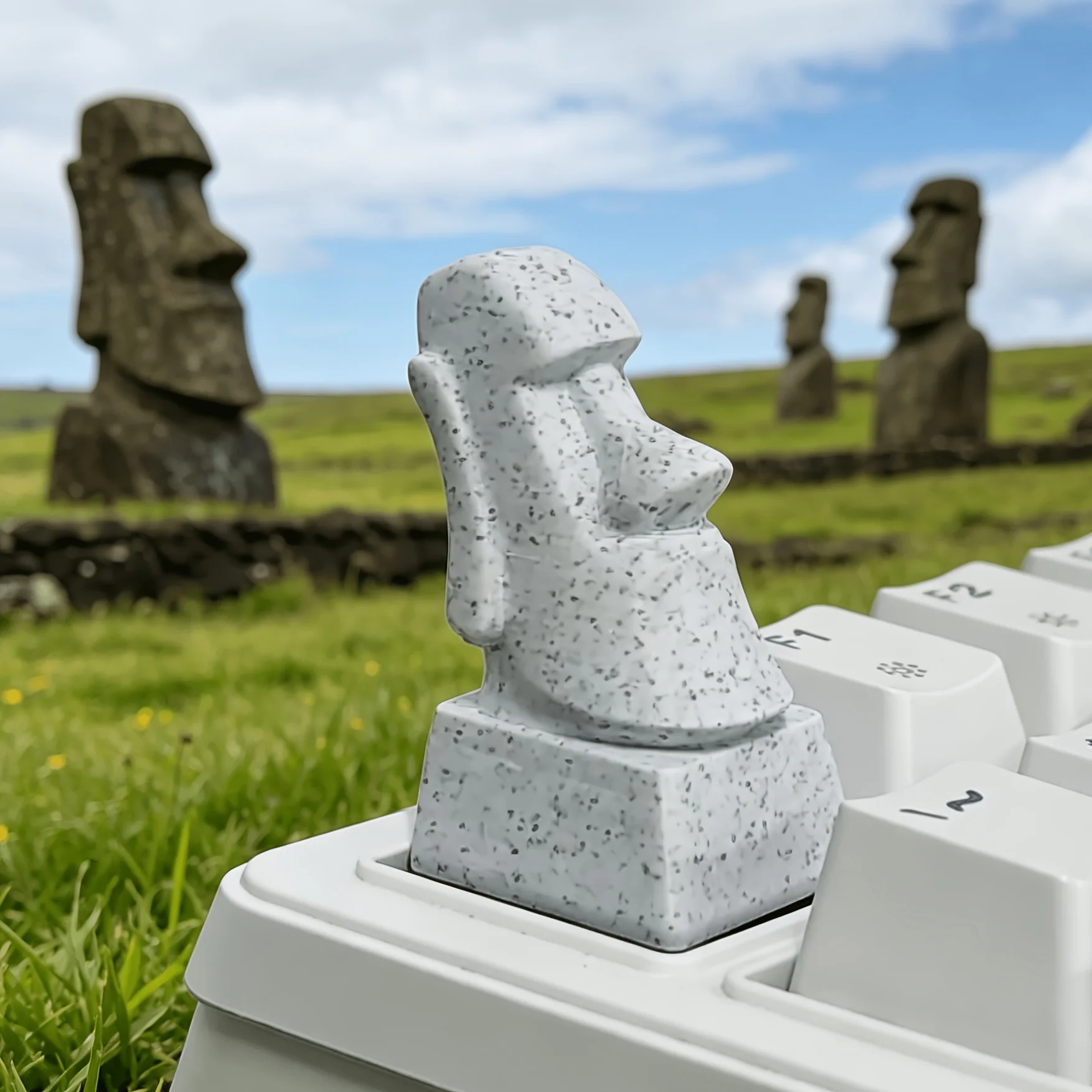 3D Printed Stone Texture Keycap ESC Replacement Keycap Custom Mechanical Keyboard Accessory for Gamers History Lovers