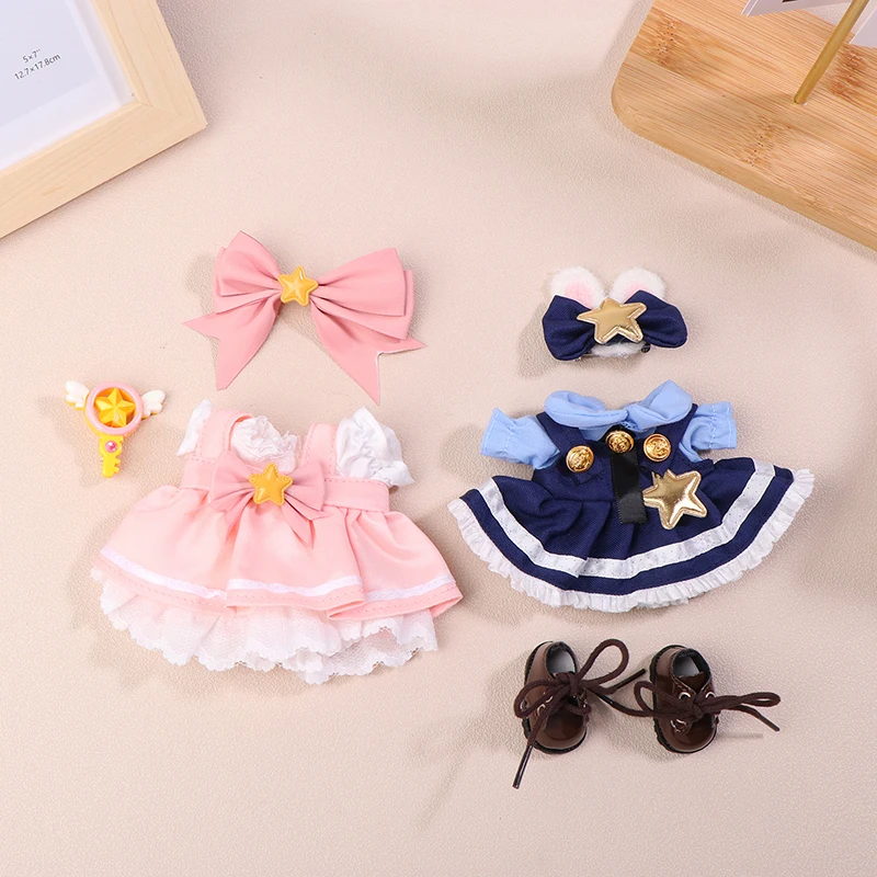 Schattige Mini Pluche Poppenkleding Outfit Accessoires Poppen Kleding Diy Meisjes Geschenken