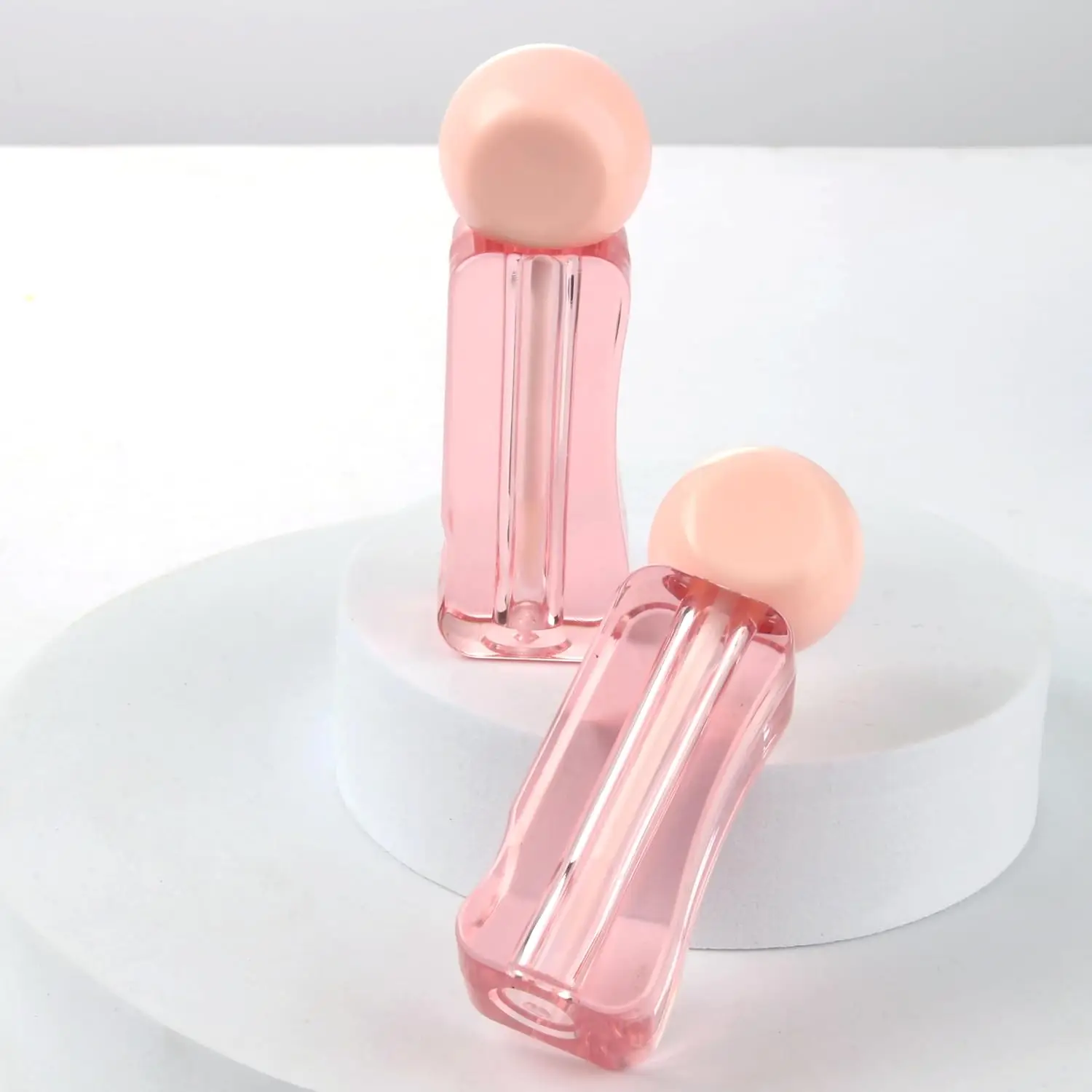 10 Stück 3ml Niedliche Unregelmäßig Geformte Leere Nachfüllbare Lipgloss-Tuben mit Applikator Rosa Lipgloss-Behälter für Lippenöl-Verpackung – Detail 4