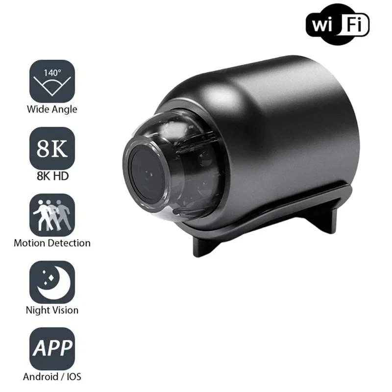 Nouveau X5 8K HD caméra Wifi sans fil Vision nocturne détection de mouvement caméra vidéo sécurité à