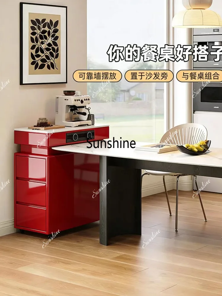 Ultra-narrow, integrated, separate, mobile separation, simple side cabinet of dining and tea table  FT