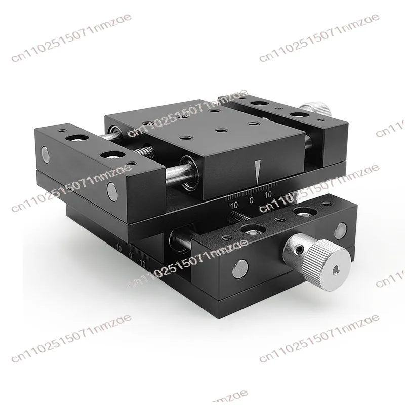 Precision X-Axis Manual Translation Stage T-Slot Lead Screw Driven Sliding Table 80mm Platform Micrometer Adjustment Workstation