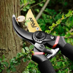 AIRAJ 1pc Multifunctional Pruning Shear Garden Tools Heavy Duty Ultra Sharp Hand Pruners, Professional Garden Scissors