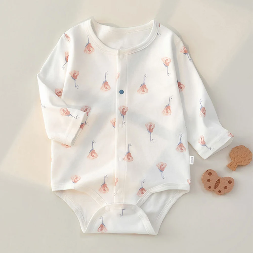 

Baby Long Sleeve Bodysuits Cotton Spring Autumn Newborn Clothes 1st Birthday Unisex Infant Boy Girl Rompers