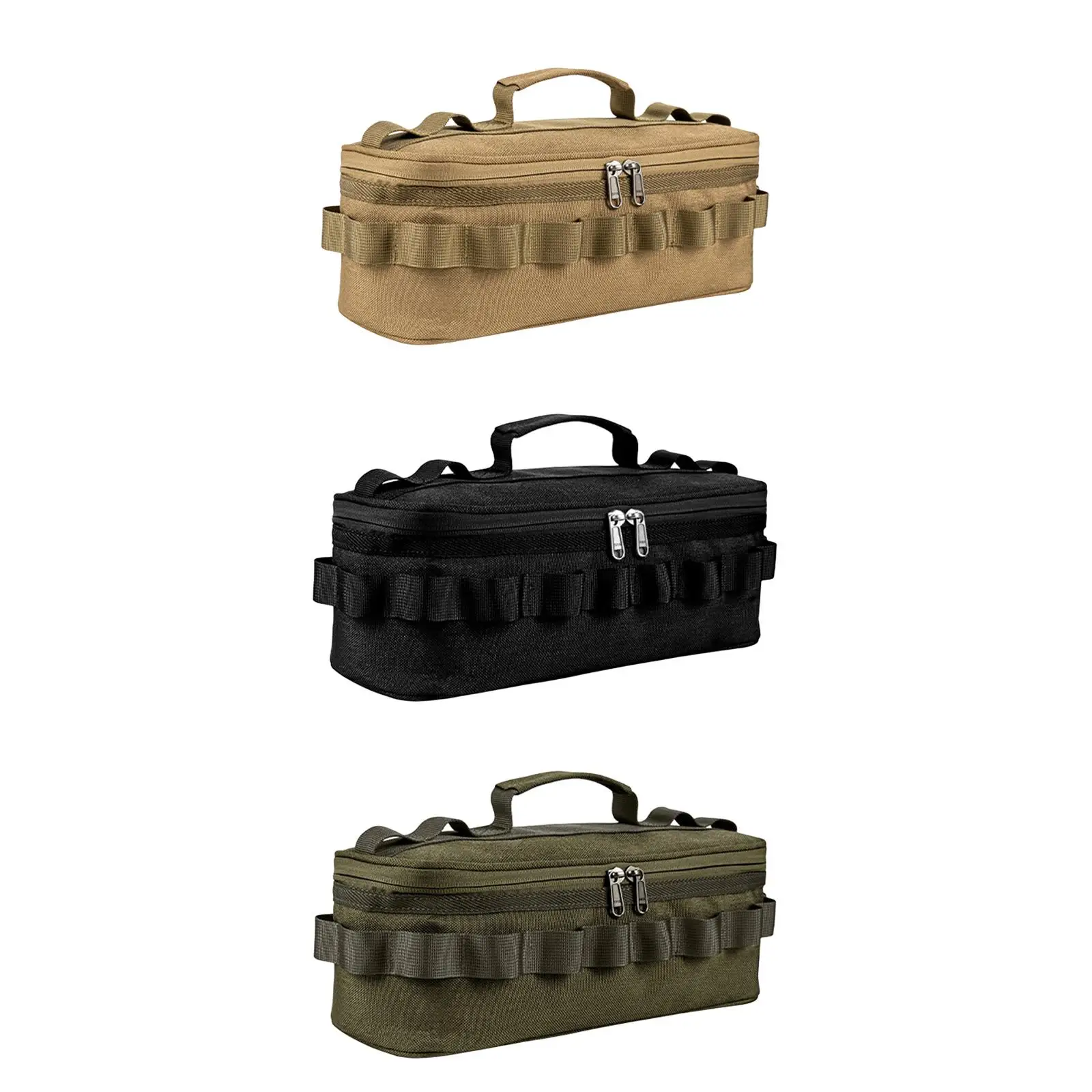 

Camping Storage Bag Tableware Carry Bag Utility Tote Bag with Compartments