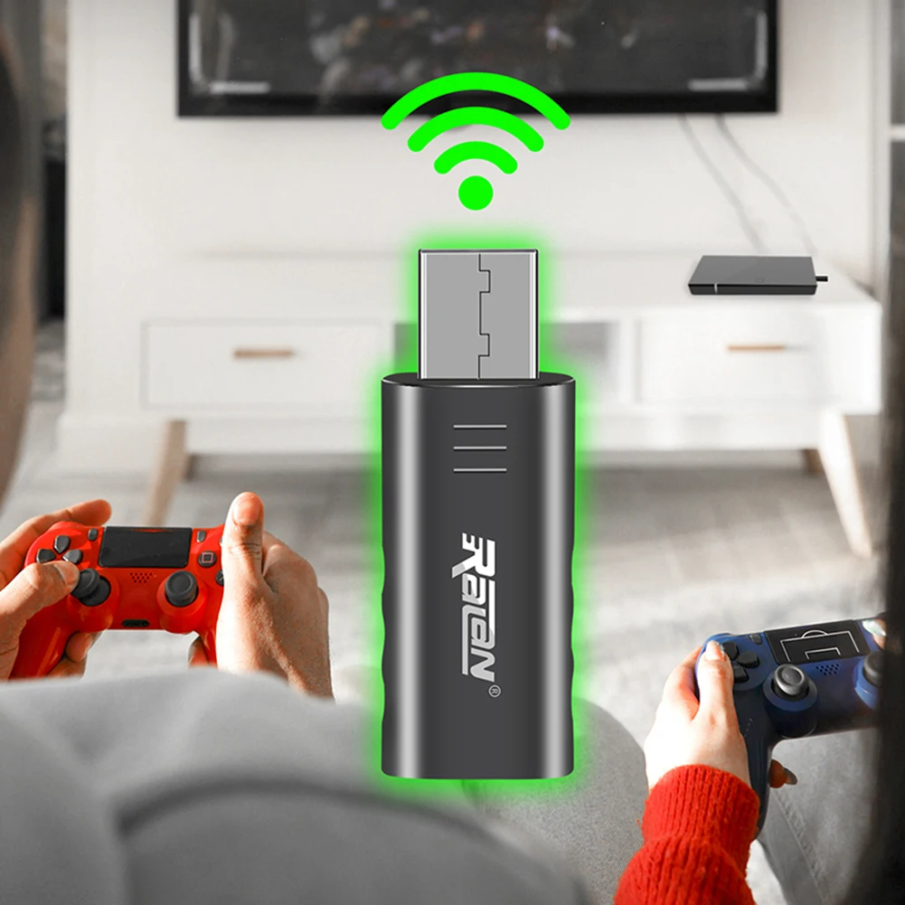 Controller PC Wireless Adapter USB Receiver Bluetooth-Compatible 5.3 Wireless Adapter for Nintend Switch PC Controller