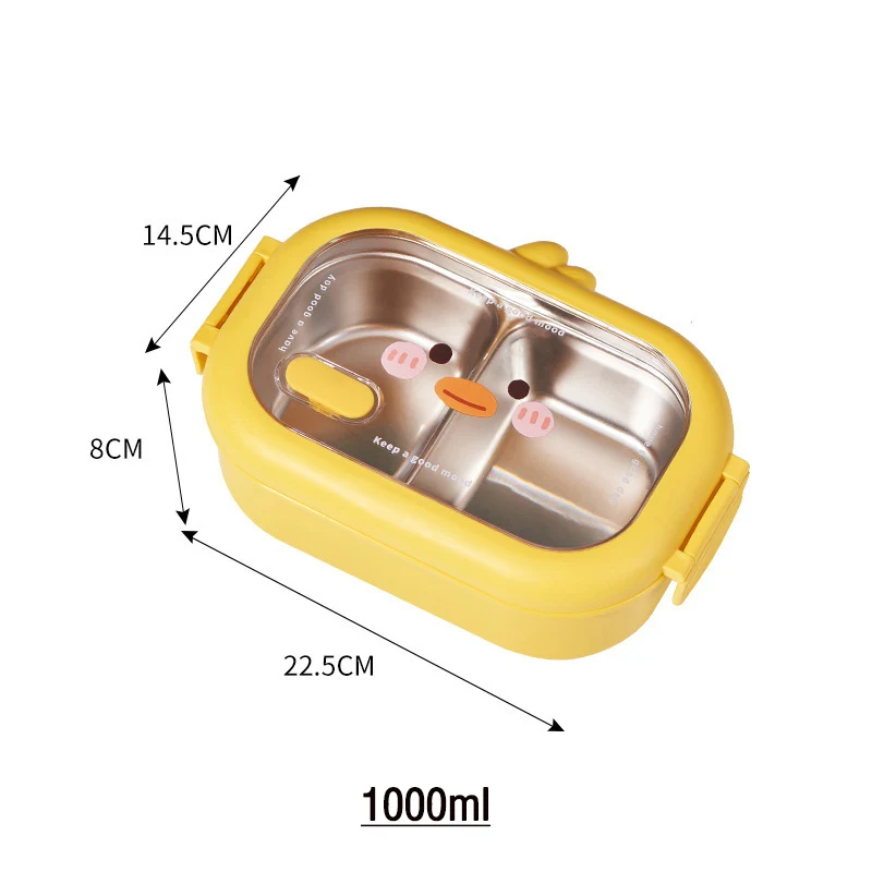 Scatola per il pranzo isolata in acciaio inossidabile scatola per il pranzo portatile per studenti Bento Box portatile con ciotola per zuppa divisa