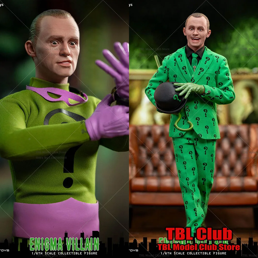 

In Stock Mars Toys MAT017 1/6 Collectible Riddle Villain Enigma Villain Riddler Double Full Sets 12in Male Soldier Action Figure