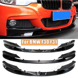 Lábio do spoiler do pára-choques dianteiro para BMW, plástico ABS, divisor inferior, placa de proteção, kit de carroceria do carro, F30, F31, F35, série 3, M esporte, 2012-2018