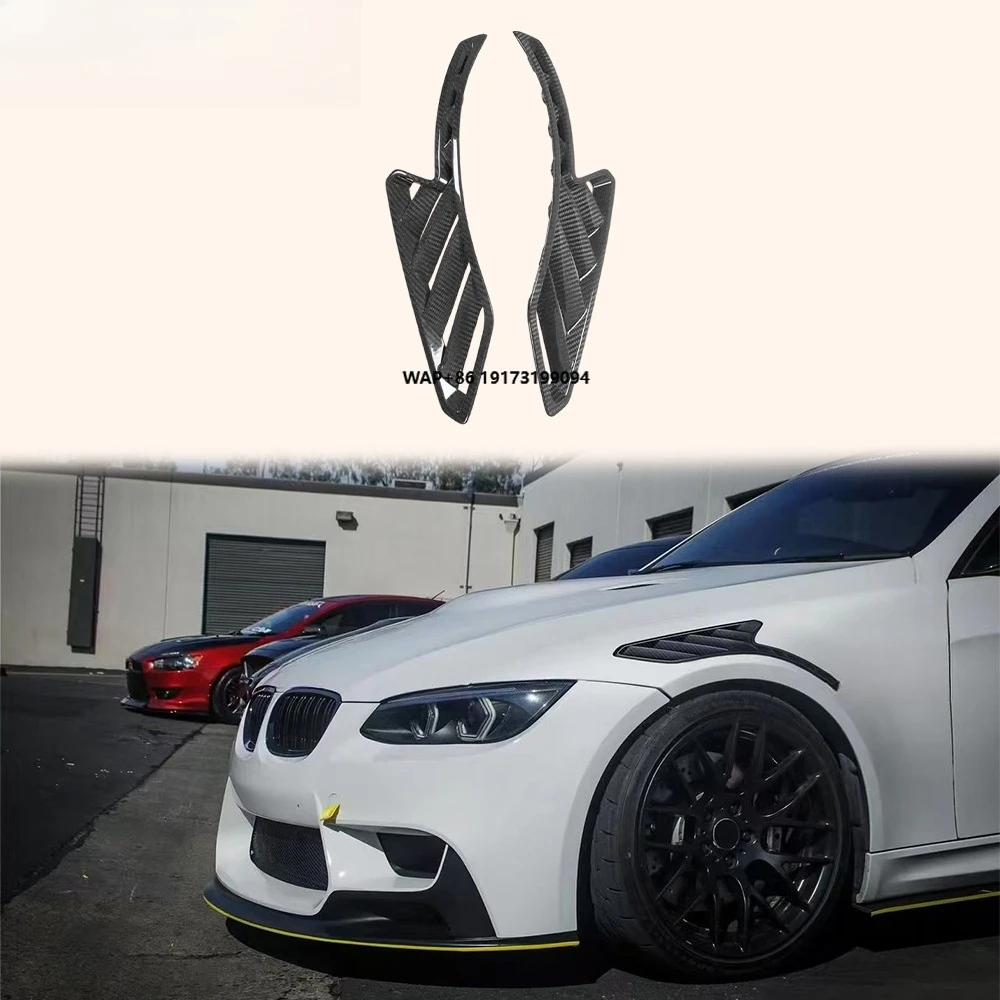 

Для BMW E92 M3 07-13: Накладки на передние боковые воздухозаборники (вентиляционные отверстия) из сухого карбона в стиле WD