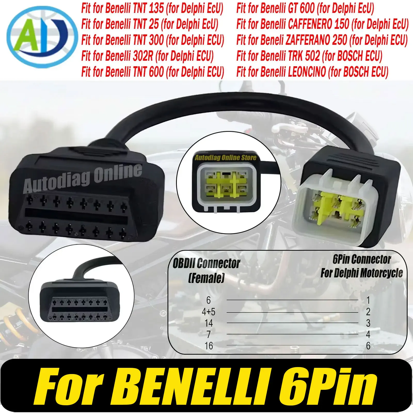 For Benelli OBD2 Ad…