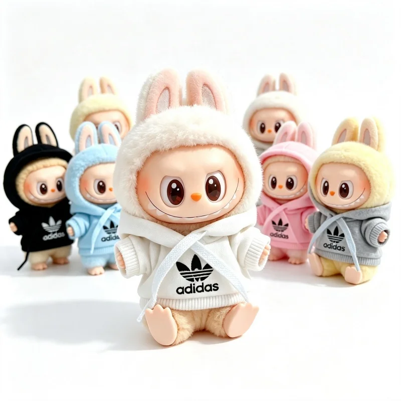 15 17cm Fashion Leisure Hoodie Suit Cute Clothes Accessories For Labubu Doll DIY Diverse Collocation Clothes Decor Accessories