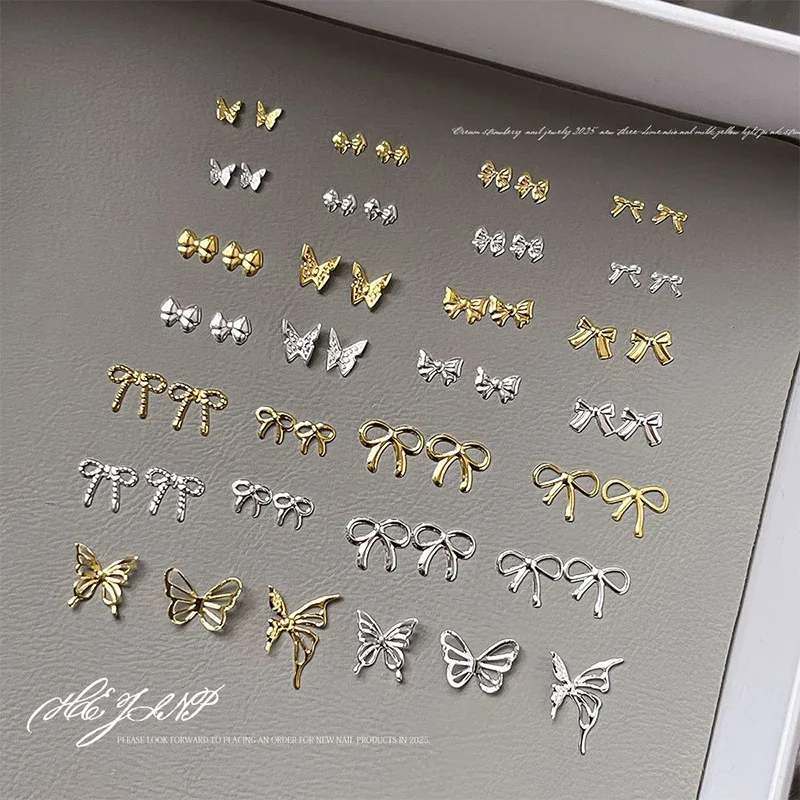 1 zak 3D-legering holle vlinder nail art bedels edelstenen vlinder nageldecoratie luxe kristallen strass steentjes voor nagelontwerp