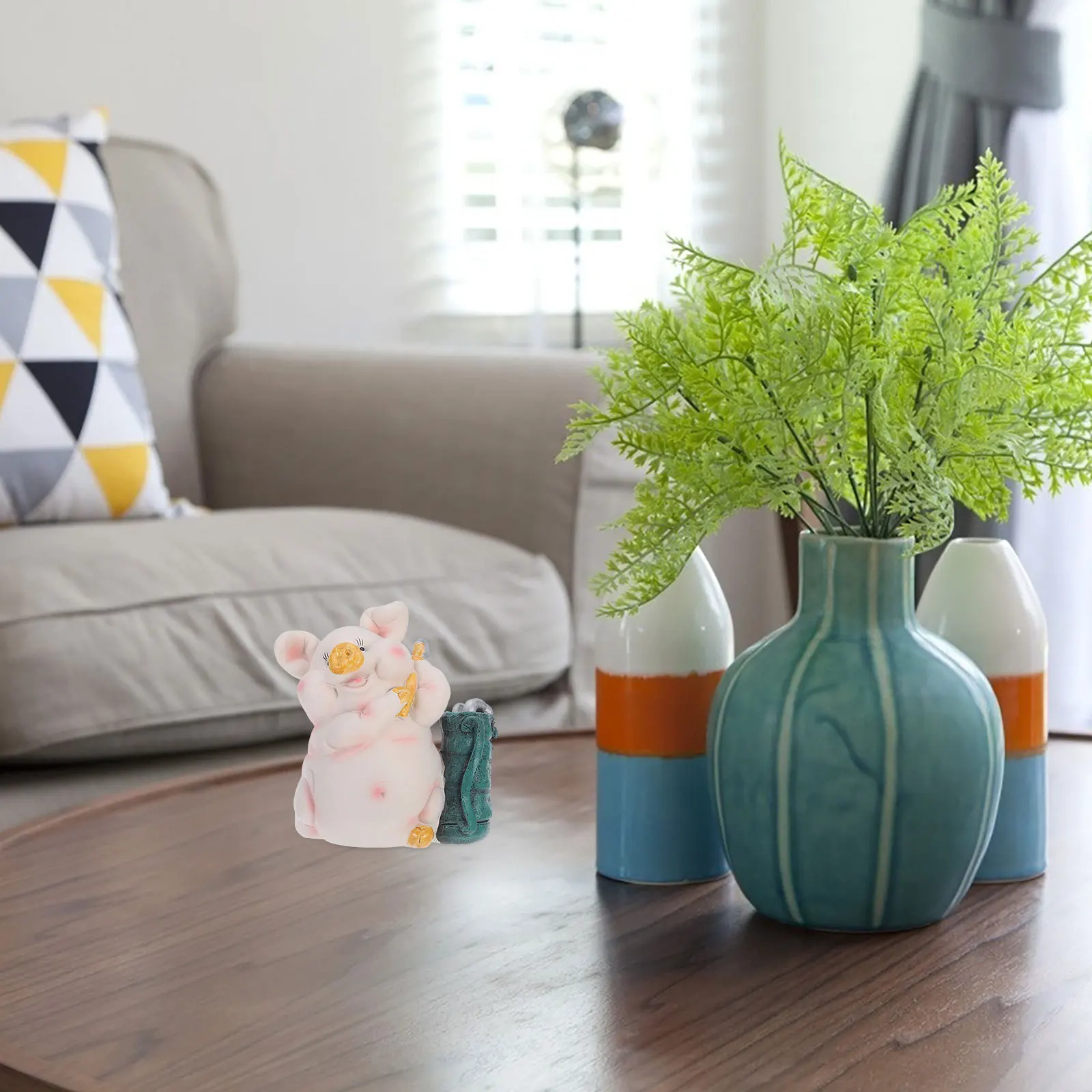 かわいい豚の形をした貯金箱、樹脂製の貯金箱、子供の誕生日パーティーの記念品、装飾的な貯金箱、コインや現金を入れる箱、豚の形をした貯金箱