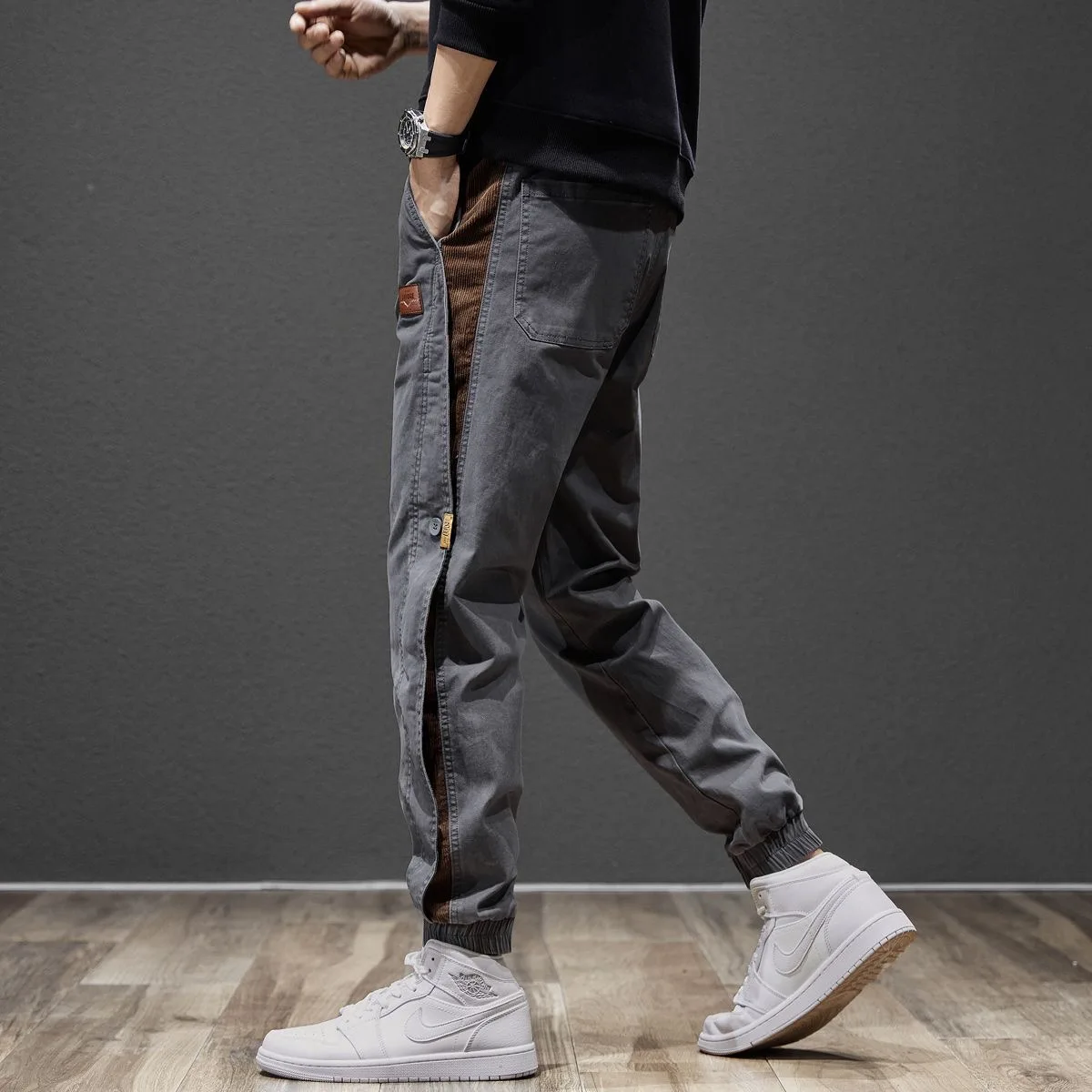 

Высококачественные американские рабочие брюки в стиле ретро для мужчин, свободные повседневные брюки в британском стиле, осенне-зимняя новинка, удобный крой