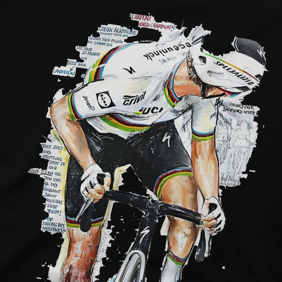 VAN DER POEL Pembalap Ontel T Shirt Harajuku Teenager Graphic Tshirt di alta qualità grande o-collo manica corta