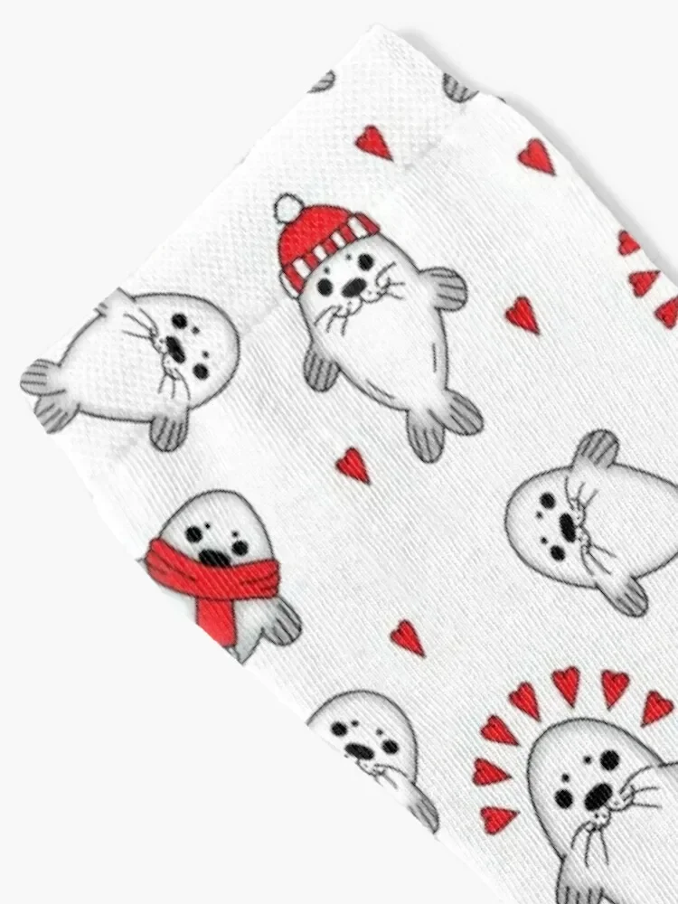 Cute Christmas Baby Seal Pups Pattern Socks new in's Argentina Socks Women's Men's