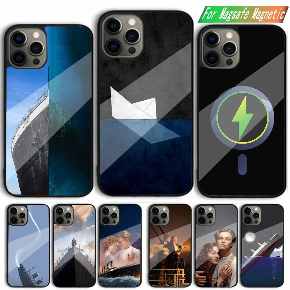 

MOVE T-Titanic Phone Case For iPhone 15,14,13,12,11,Plus,Pro,Max Mini Magsafe Magnetic Wireless Charging