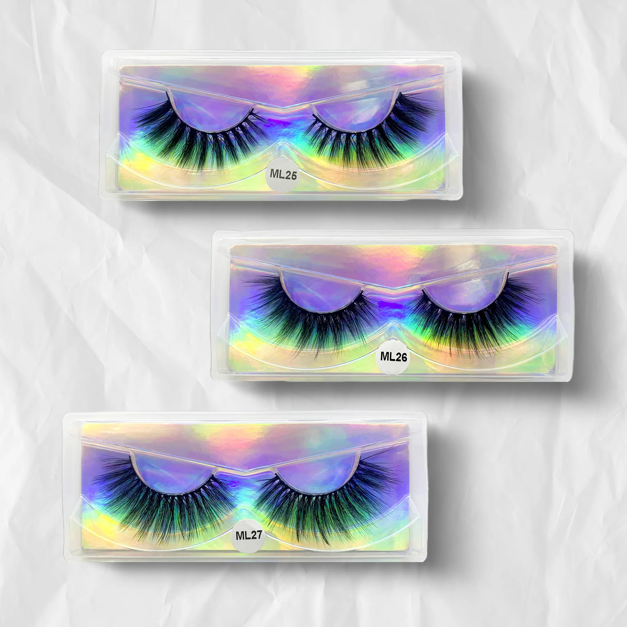 10 paia di ciglia di visone 6D ciglia all'ingrosso stile casuale volume sfuso ciglia finte per strumenti di trucco estensione ciglia