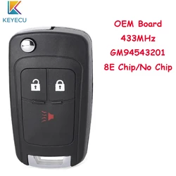 KEYECU OEM Board Smart Remote Car Key Fob dla Chevrolet Spark 2013-2016 433 MHz 8E / bez chipa GM 94543201   3-przyciski