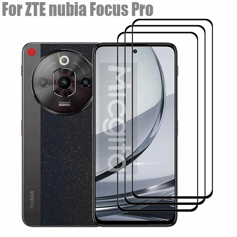 3PCS Full Glue Screen protector For ZTE nubia Focus Pro Tempered Glass 9H Shockproof Anti-Scratch Front film