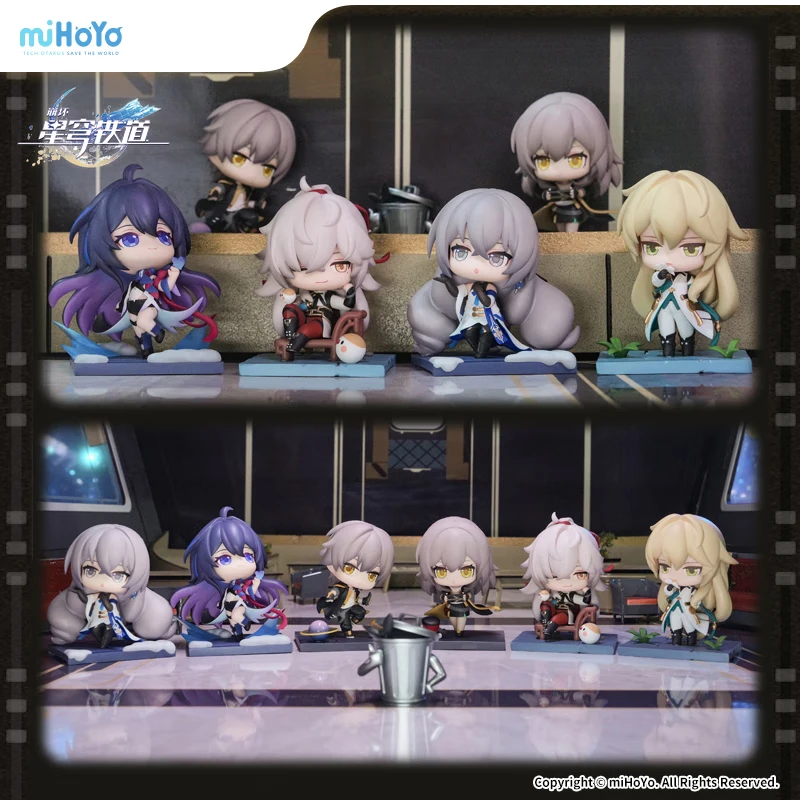 

2024 New Mihoyo Official Honkai: Star Rail Q Version Anime Figure Collection - Departure Series Kawaii Desktop Decor Fan Gift