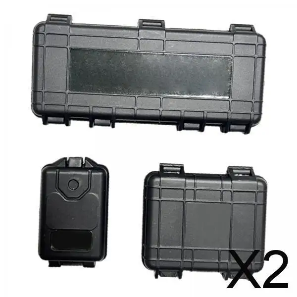 

2x 3 Pieces 1/18 Action Figure Layout Suitcase Chest Accessories Handmade Toy