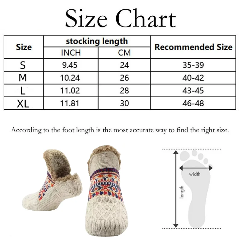 Indoor Winter Slippers Socks Men\'s Floor Socks Home Bedroom Sleeping Socks Non-slip Knitted Adult Plus Fleece Warm Carpet Socks