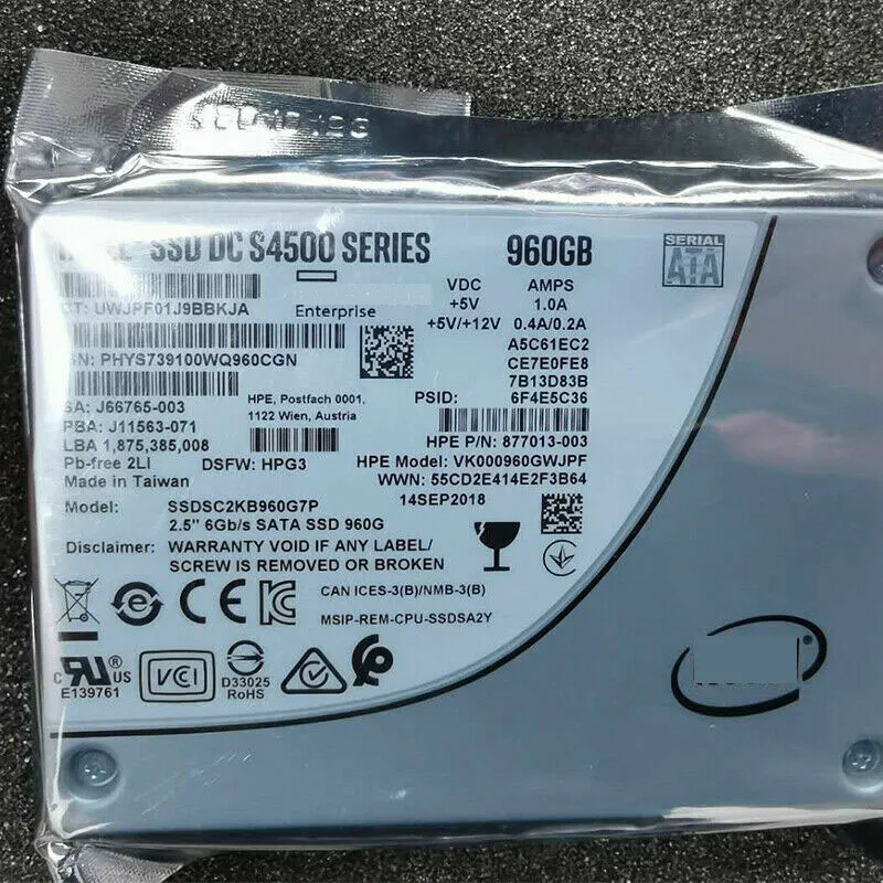 Imagem -02 - Ssd S4500 Série dc 2.5 Ssd Sataiii 960gb Ssd Ssdsc2kb960g7p