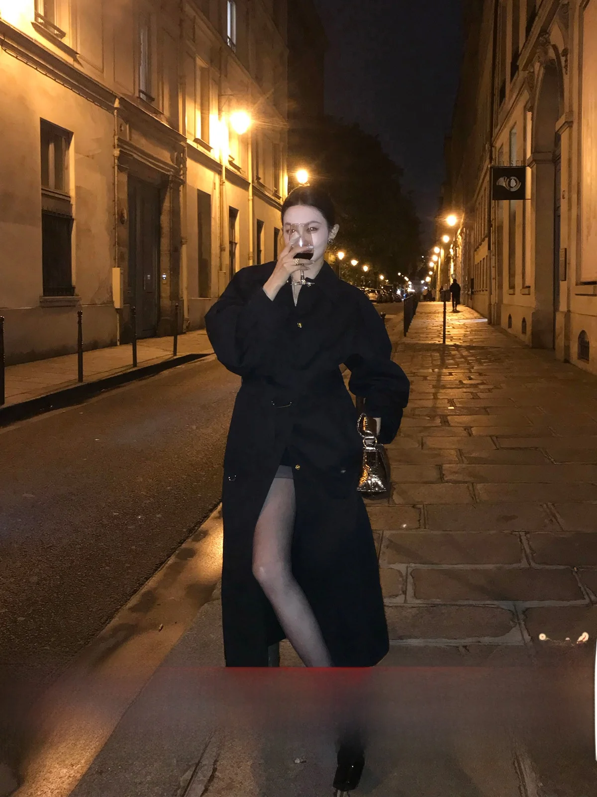 

Пальто Ouyang Retro Sle Long оверсайз для женщин с поясом, утягивающим талию, длиной до колена, на одной пуговице, цветное