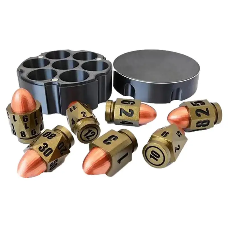 D6 Multi Sided Bullet Dice Digital Dice Hot Sale Pub Entertainment Game Props For Party Board Game Family New Year Game