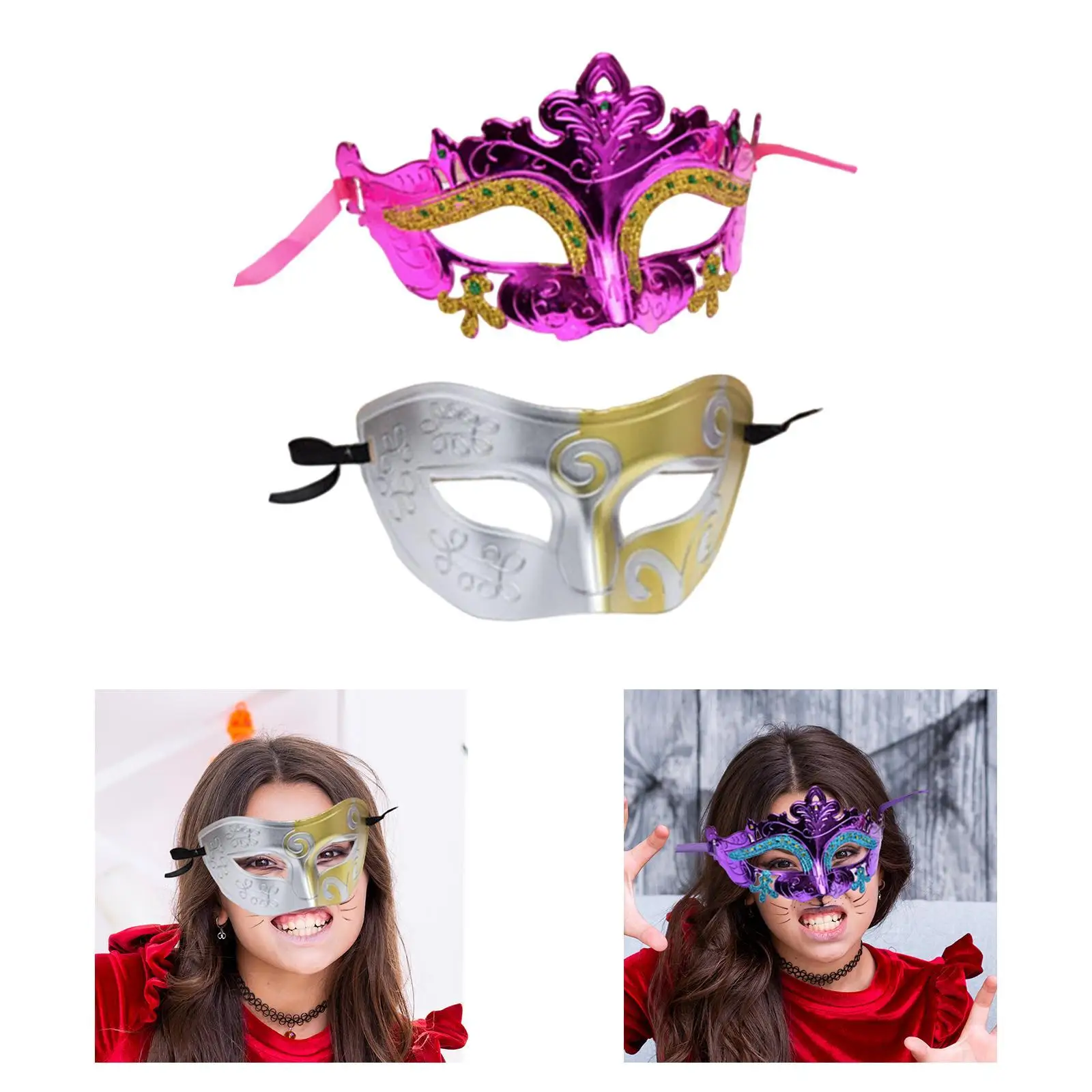 Halloween Party Mask com LED, Máscara Shinning para Role Playing, Máscara Masquerade