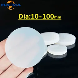 White Solid Round Silicone VMQ Rubber Sheet Seal Gaskets Pad Dia 10-100mm Thick 1-5mm