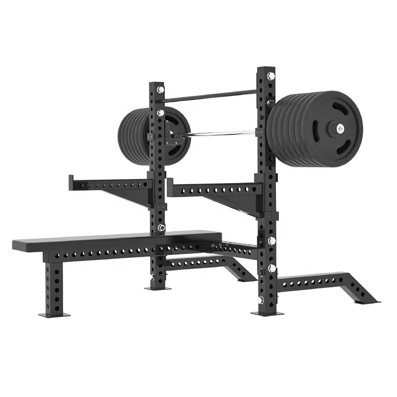

Professional 2-in-1 Squat Rack with Bench Press Station Fitness Machine for Home & Commercial Gyms