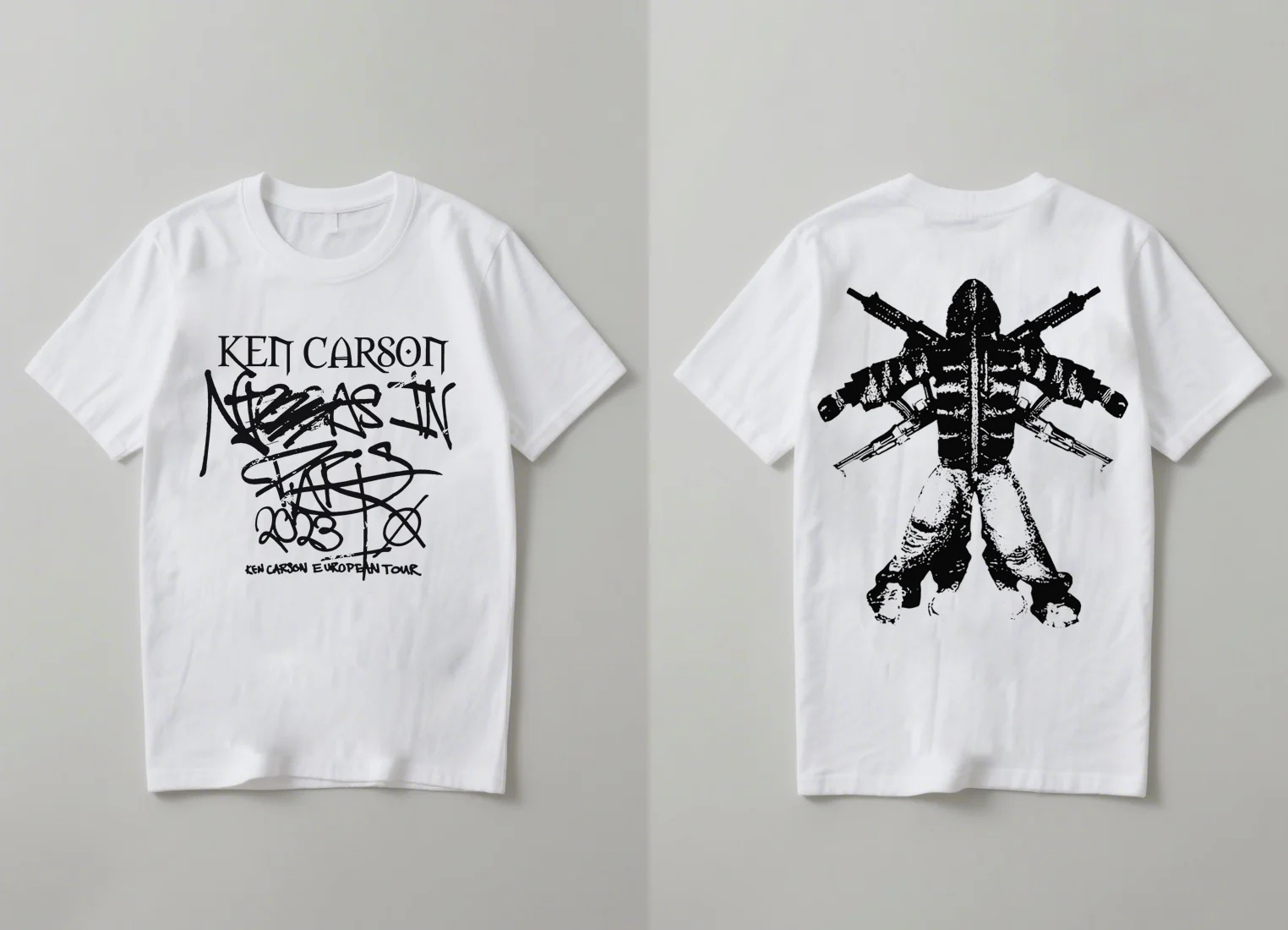 

2025 Новый модный Кен Карсон Европейский тур с принтом и коротким рукавом, повседневный унисекс