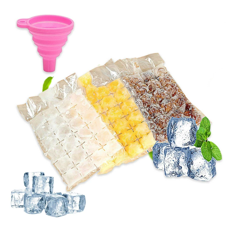 

10pcs ice cube mold disposable self-sealing ice cube bag transparent DIY quick freezing ice making mold bag kitchen gadgets