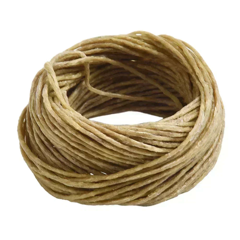 

33 FT Organic Beeswax Coated Hemp Wicks for Candle Making and Crafts Biodegradable Material Burns Cleanly and Brightly