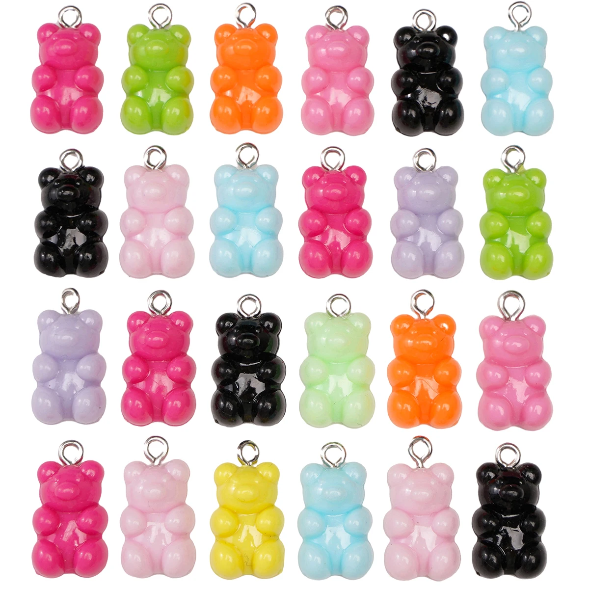 10Pcs Candy Bear Pendant Charms for Necklace Bracelet Earrings Jewelry Making Diy Findings Acrylic Bears Christmas Making