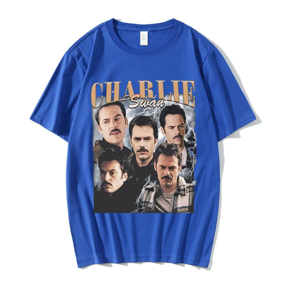 Team Charlie Swan T Shirt Billy Burke Graphic Printed Tshirts Men Women Cotton Short Sleeve Oversized Tee Shirt Vintage Clothing